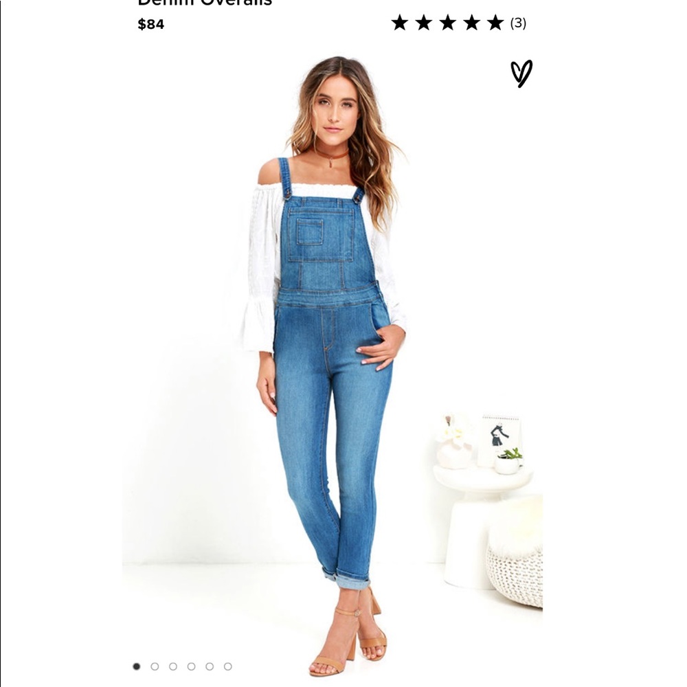 Lulus High Waisted Denim Overalls